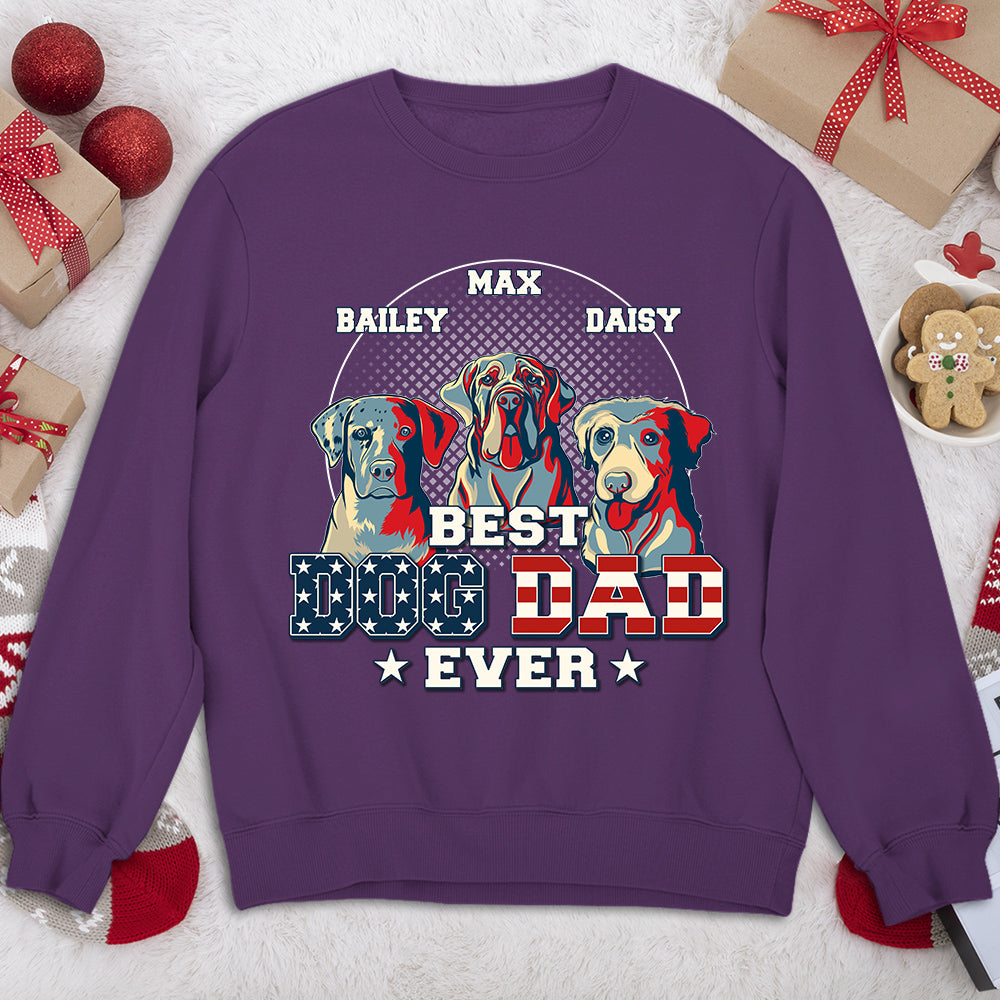 Customizable 'Best Dog Dad Ever' Personalized Sweatshirt