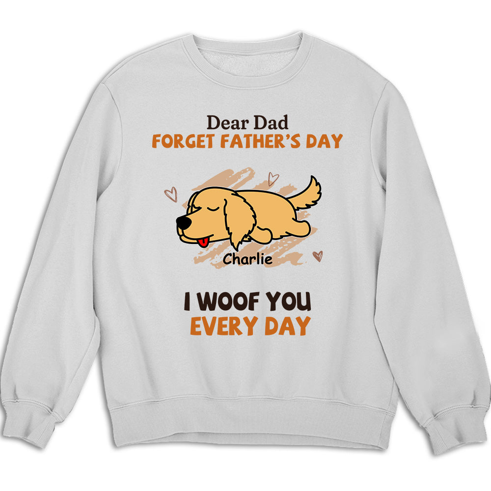 Daily Woof for Dad - Customizable Personalized Sweatshirt