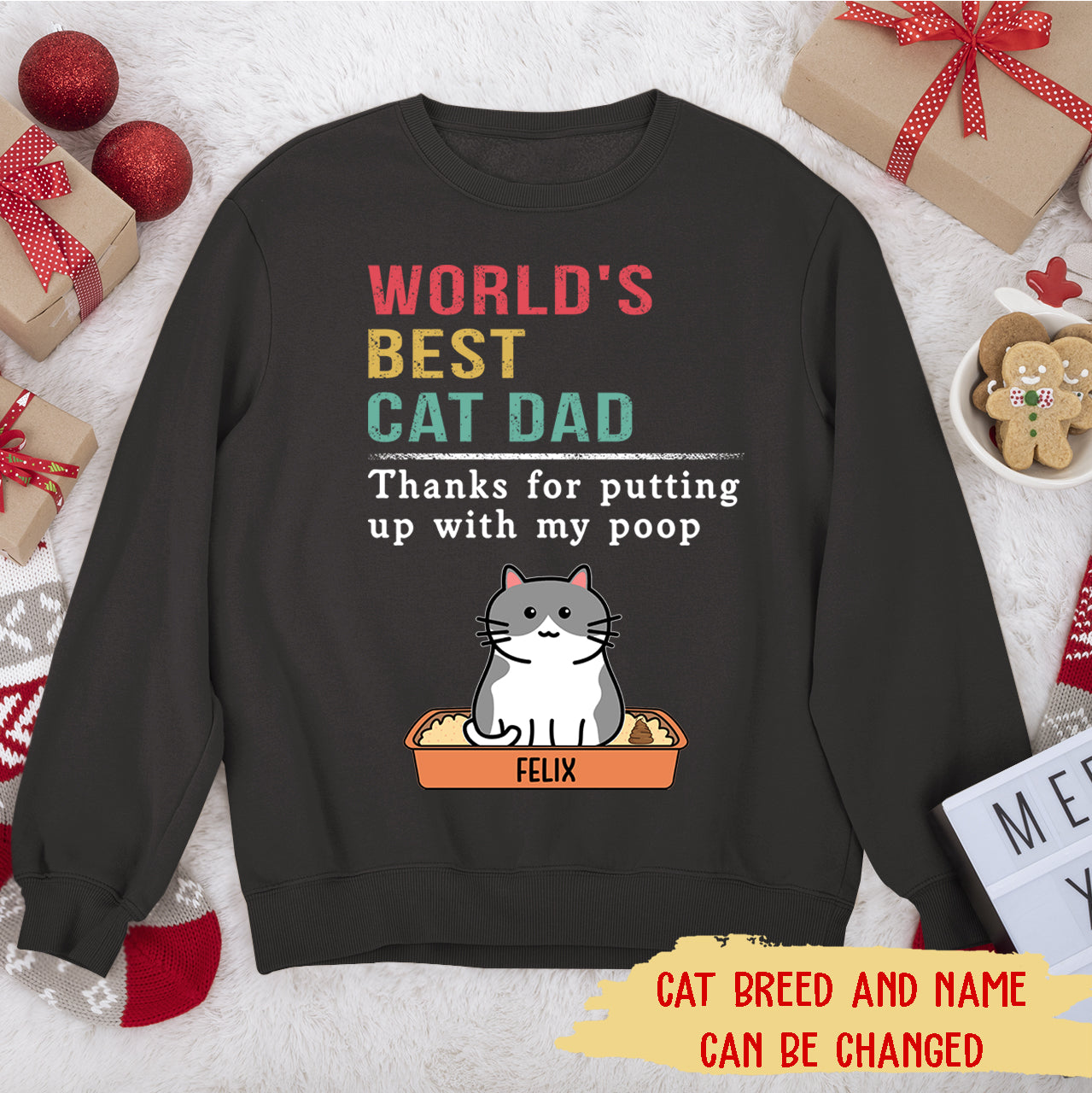 Personalized 'Putting Up With My Poop' Custom Sweatshirt for Pet Lovers