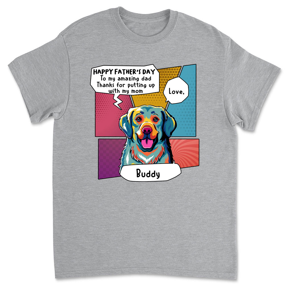 Personalized Pop Art Custom Unisex T-shirt for Amazing Moms and Dads