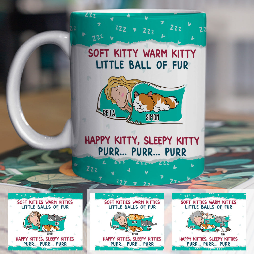 Soft Kitty Warm Kitty - Customizable Personalized Coffee Mug for Pet Lovers