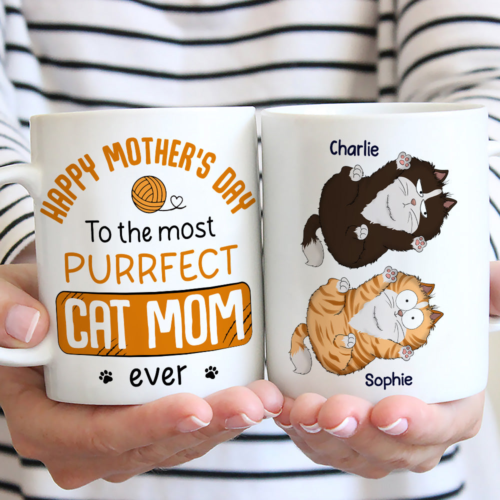 Purrfectly Personalized Custom Coffee Mug for Cat Moms