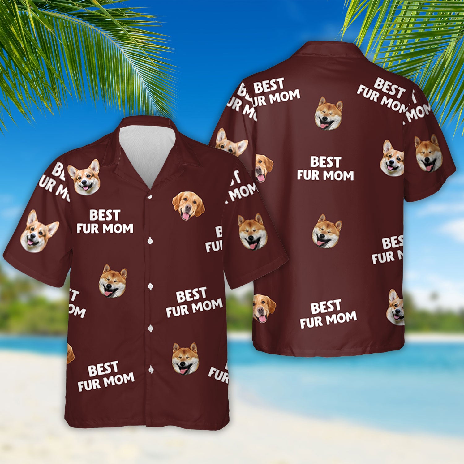 Personalized Custom Hawaiian Shirt with Your Pet's Face - Ideal for Mom, Dad, and Pet Lovers