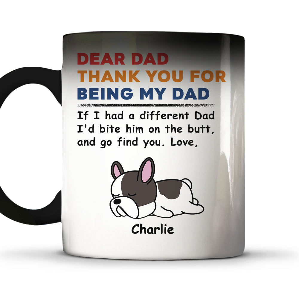 Personalized Color - Changing Pet - Lover's Mug: Bite The Butt Design