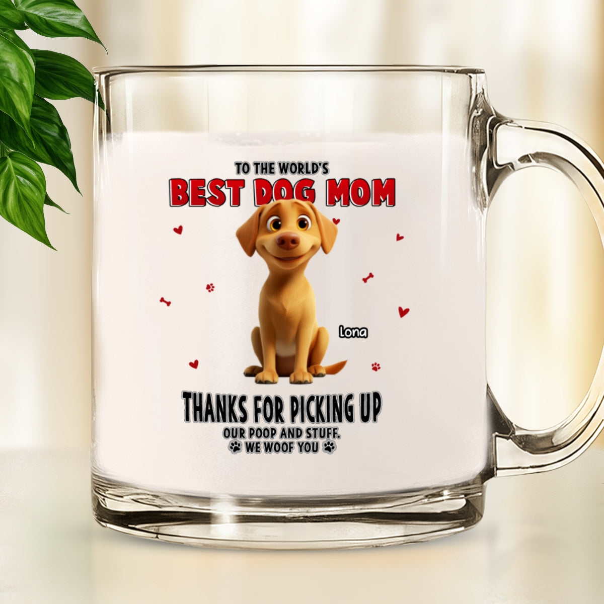 Customizable Personalized Glass Mug - Ideal for Unique Gifts