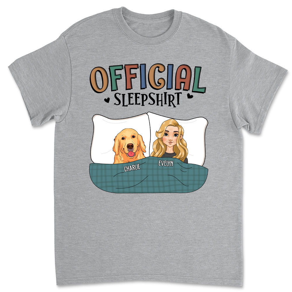 Personalized Custom Unisex Official Sleepshirt Featuring Pets - Ideal Gift for Pet Lovers