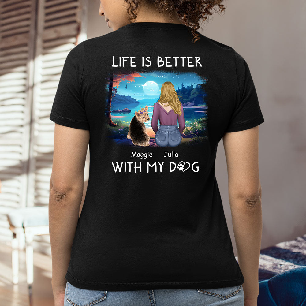 Personalized Custom Women's T-shirt: Ideal for Dog Lovers