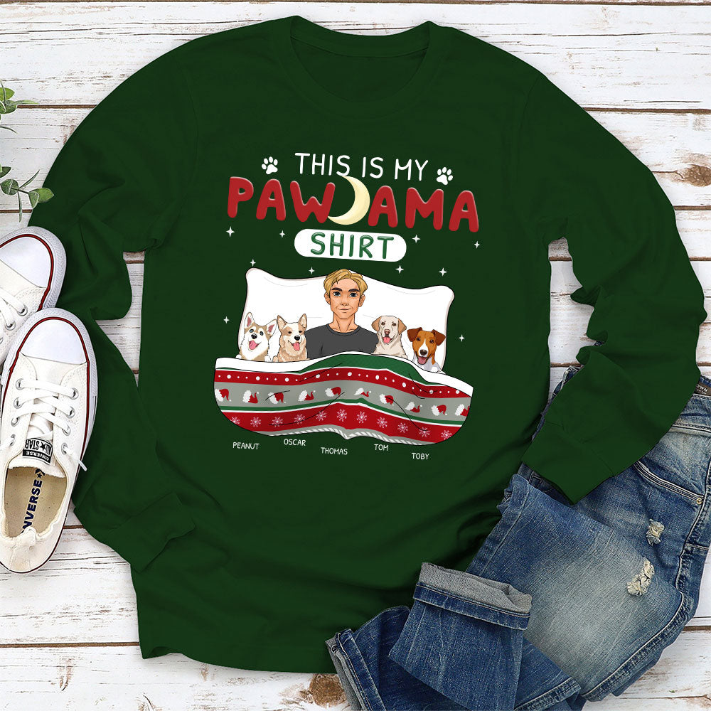 Holiday Pawfect Personalized Custom Long Sleeve T - shirt for Pet Lovers