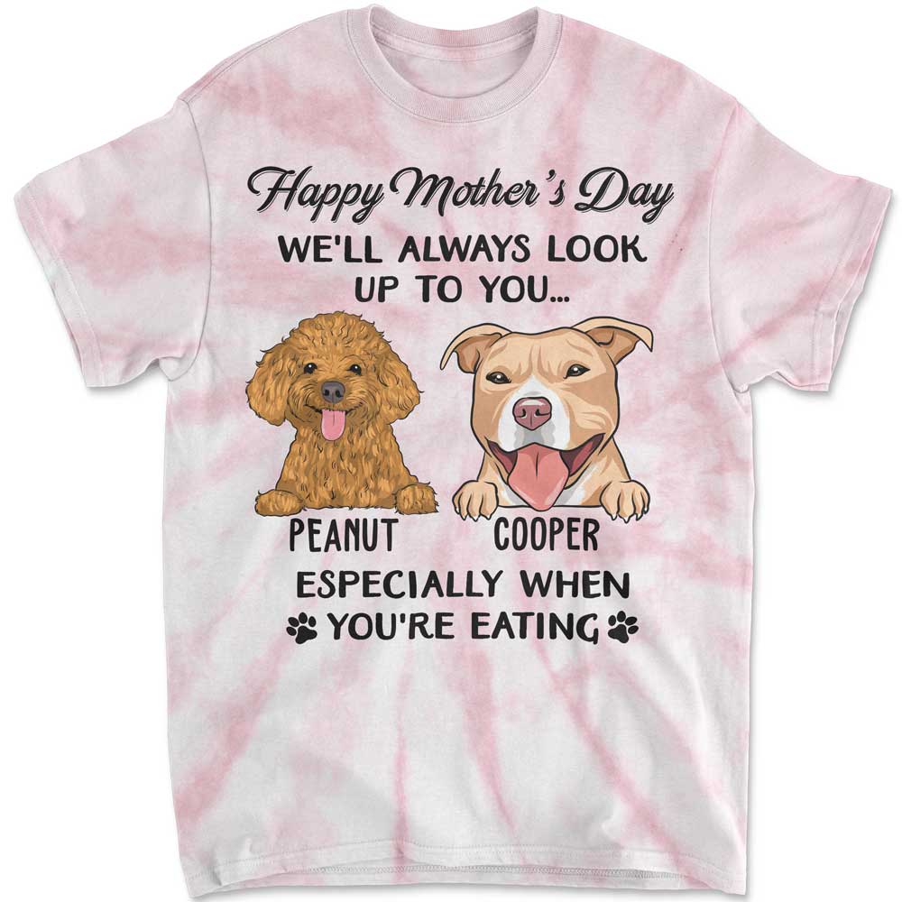 Personalized Custom All-over-print Dog T-shirt - Always Looking Up at You