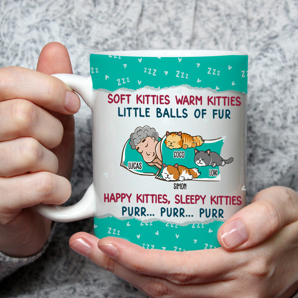 Soft Kitty Warm Kitty - Customizable Personalized Coffee Mug for Pet Lovers