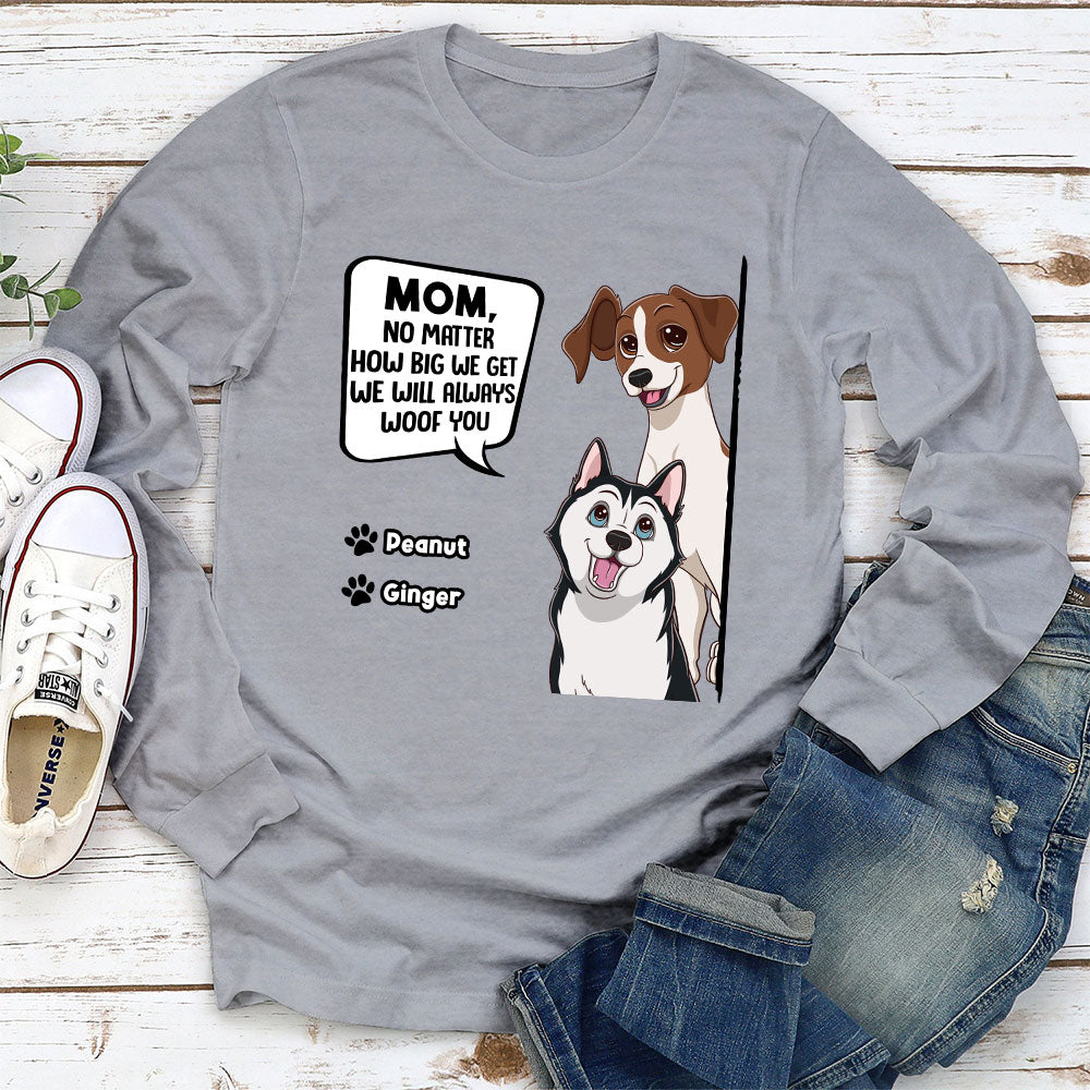 Customizable Personalized Long Sleeve T-shirt for Pet Lovers - No Matter How