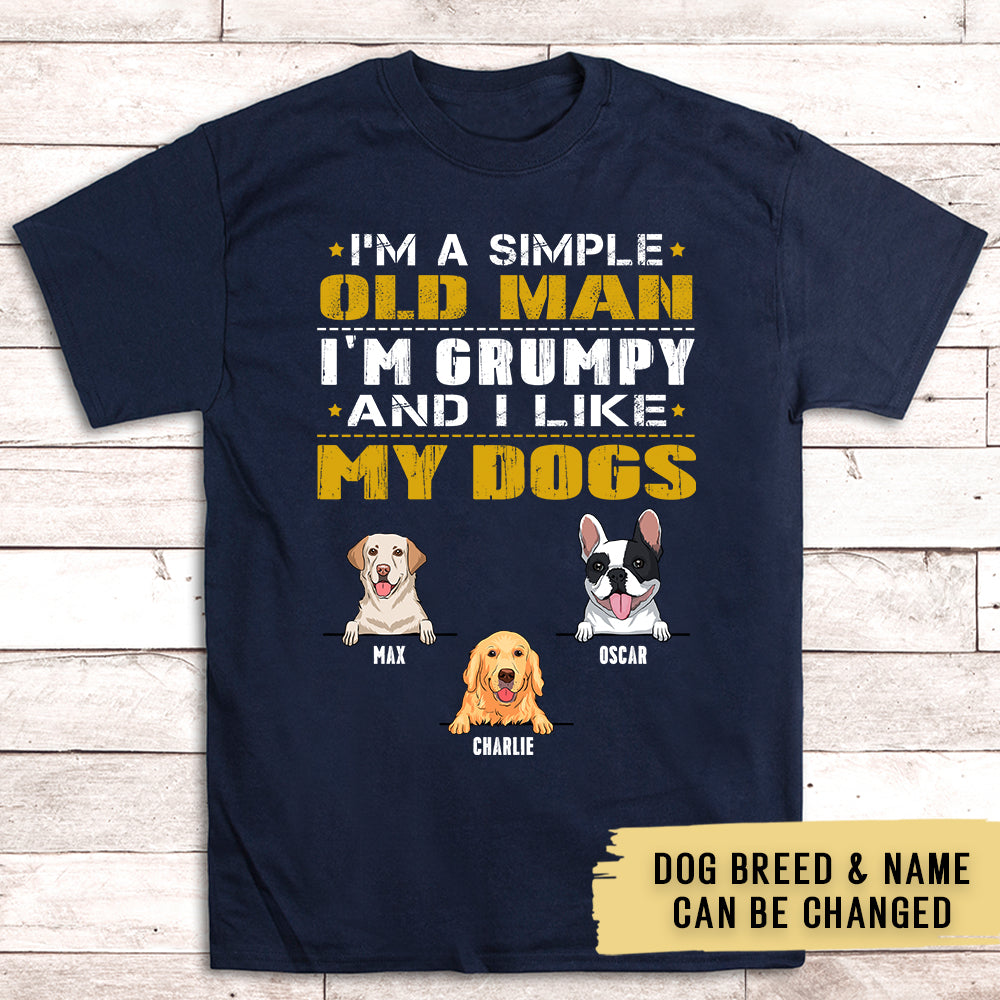 Old Man Grumpy - Customizable Unisex Personalized Pet Lover T-shirt