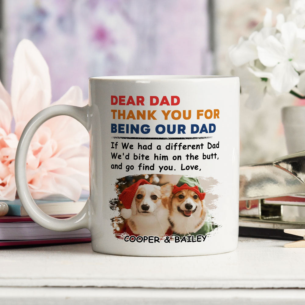 Personalized Bite The Butt Christmas Coffee Mug - Ideal Gift for Pet Lovers