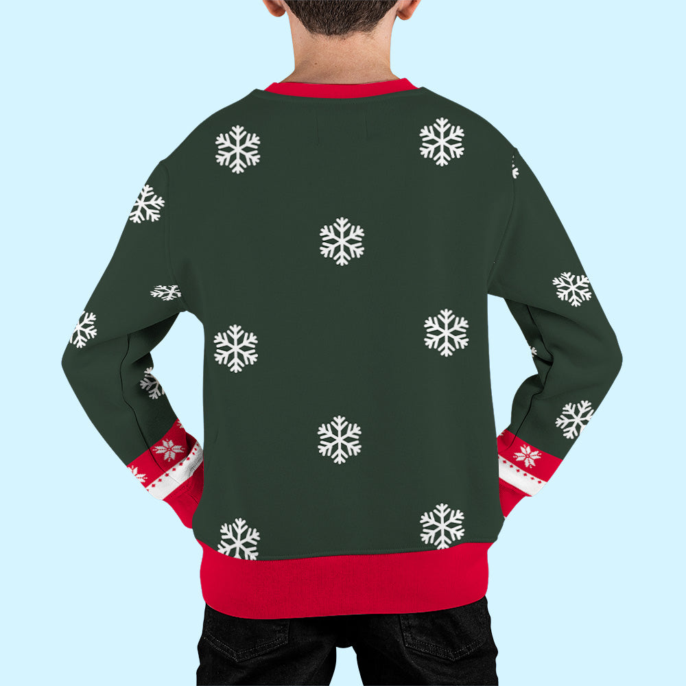 Personalized Custom All-Over-Print Cat Chilling Sweatshirt for Kids