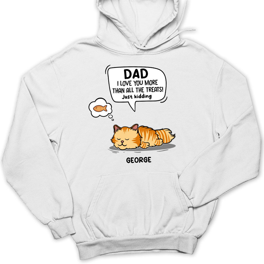 Personalized Cat 'Just Kidding' Custom Hoodie - Ideal Gift for Pet Lovers