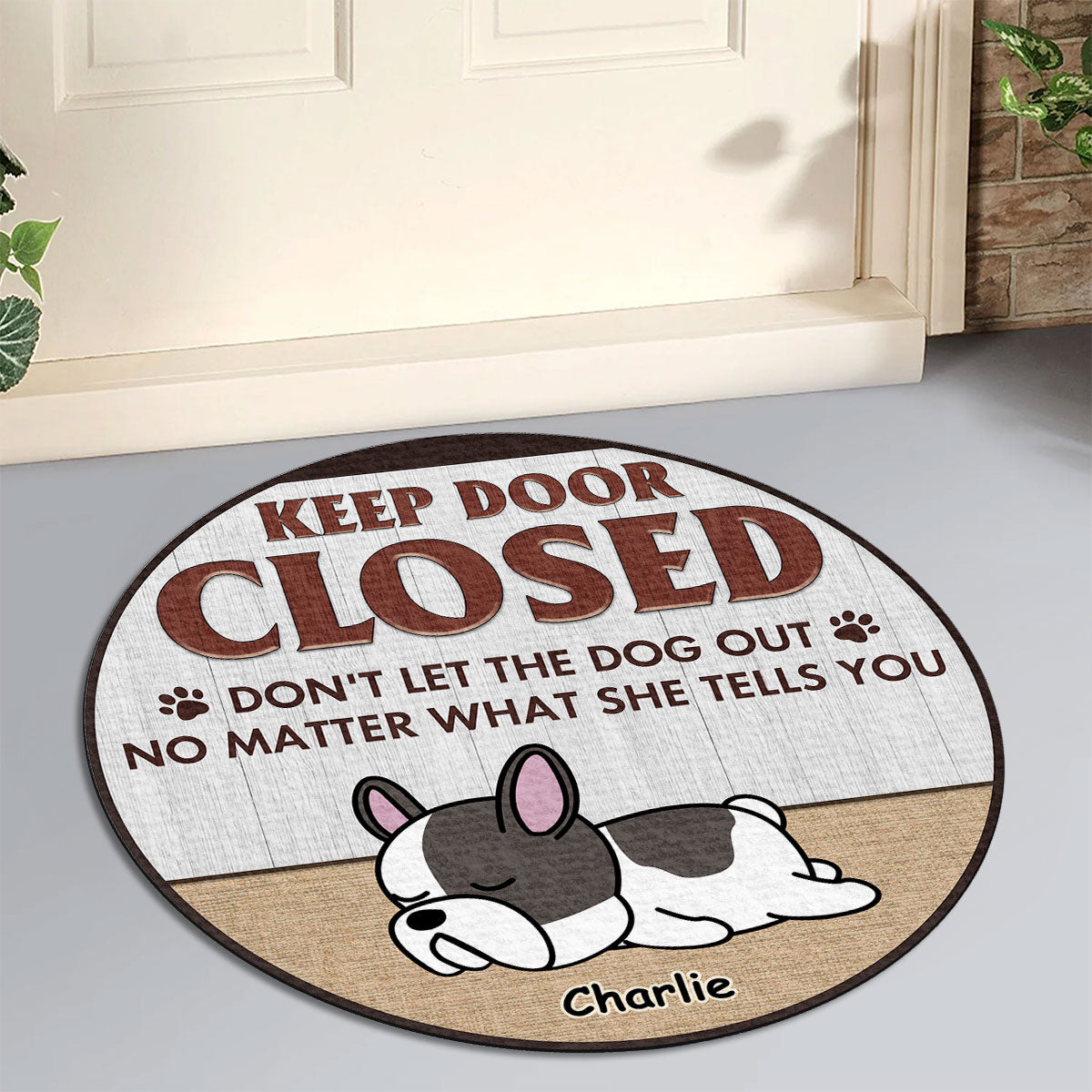 Personalized Pet Lover's Doormat - Keep Your Dog In or Let the Fun In!