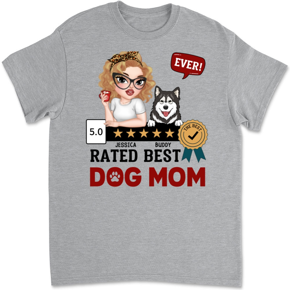 Top-Rated 'Best Dog Mom Ever' Personalized Custom Unisex T-Shirt