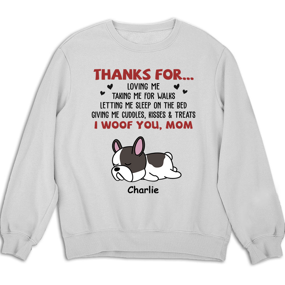 Personalized Mom Thanks For Loving Me Custom Sweatshirt - Ideal Gift for Pet Lovers