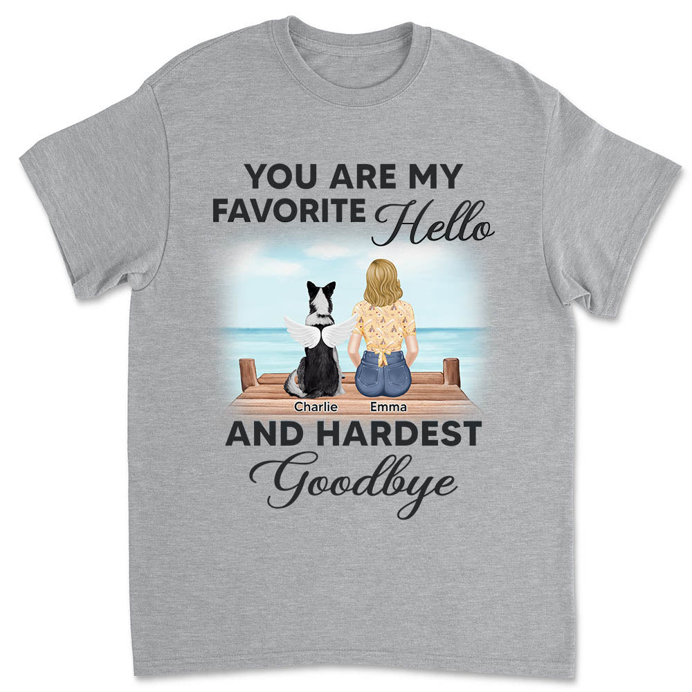Personalized Custom Unisex Memorial T-shirt: My Favorite Hello at the Beach