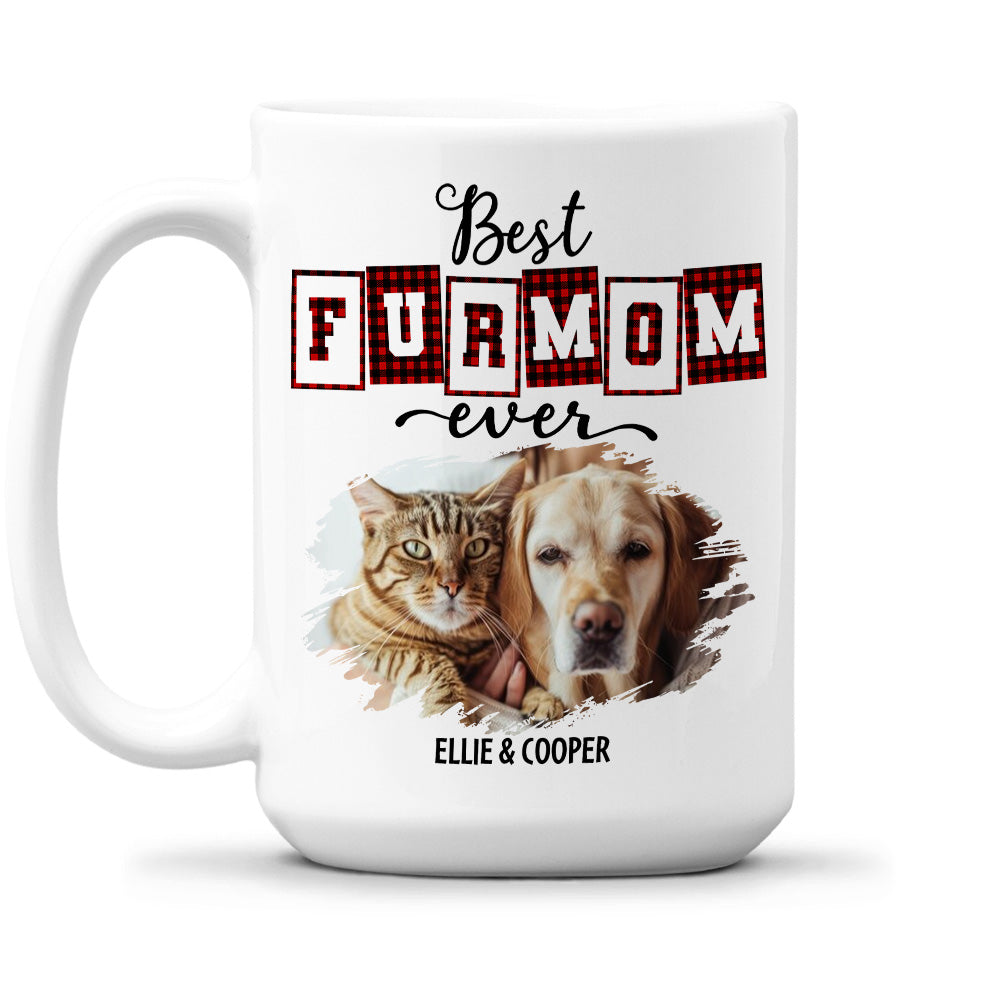 Personalized Custom Coffee Mug: Best Fur Mom and Dad Of The Year Photo Keepsake