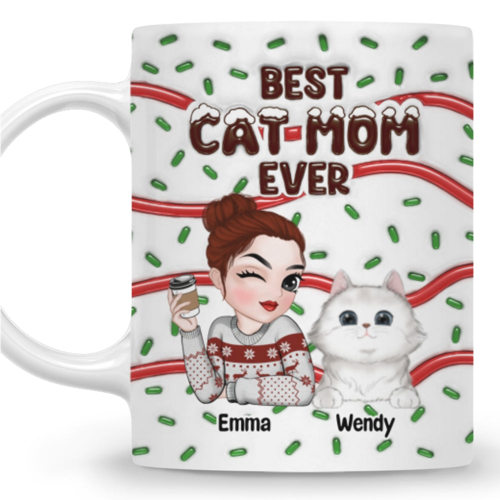 Best Personalized Custom 3D Inflated Effect Mug for Cat Moms