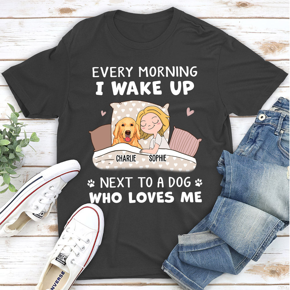 Personalized Unisex Sleep Next To Me T - shirt: Ideal Gift for Pet Lovers