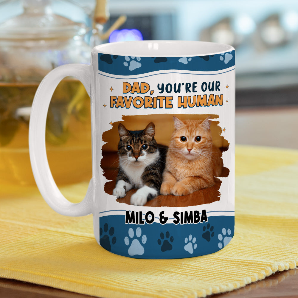 Personalized Cat Photo 'I Love You The Most' Custom Coffee Mug