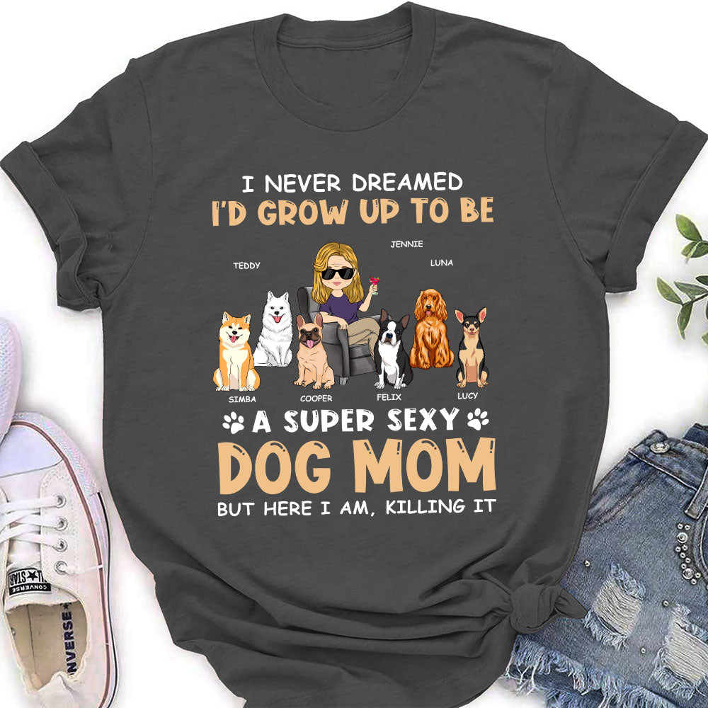 Sexy Personalized Custom Women's Dad Mom 2 T-shirt - Ideal Gift for Pet Lovers
