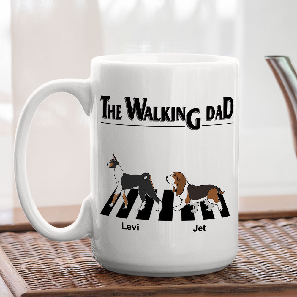 The Walking Dad 2 - Customizable Personalized Coffee Mug for Pet Lovers