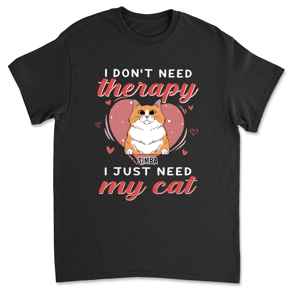 Therapy And Cats Personalized Unisex Custom T - shirt: Ideal Gift for Pet Lovers