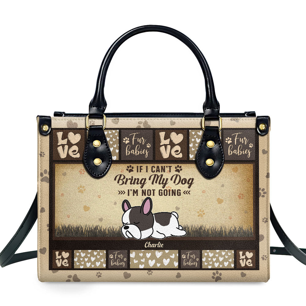 Personalized Custom Leather Dog Lover's Handbag
