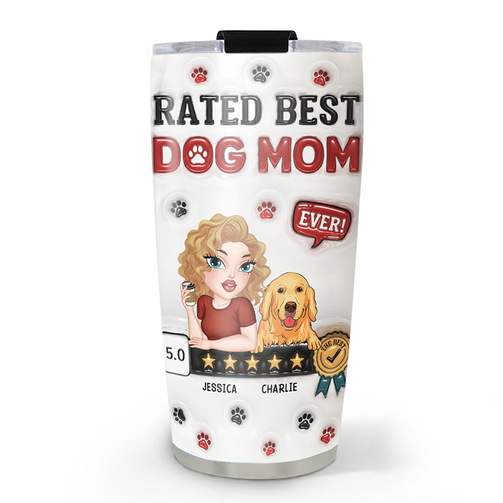Top-Rated Personalized 3D Inflated Effect Tumbler for Dog Moms