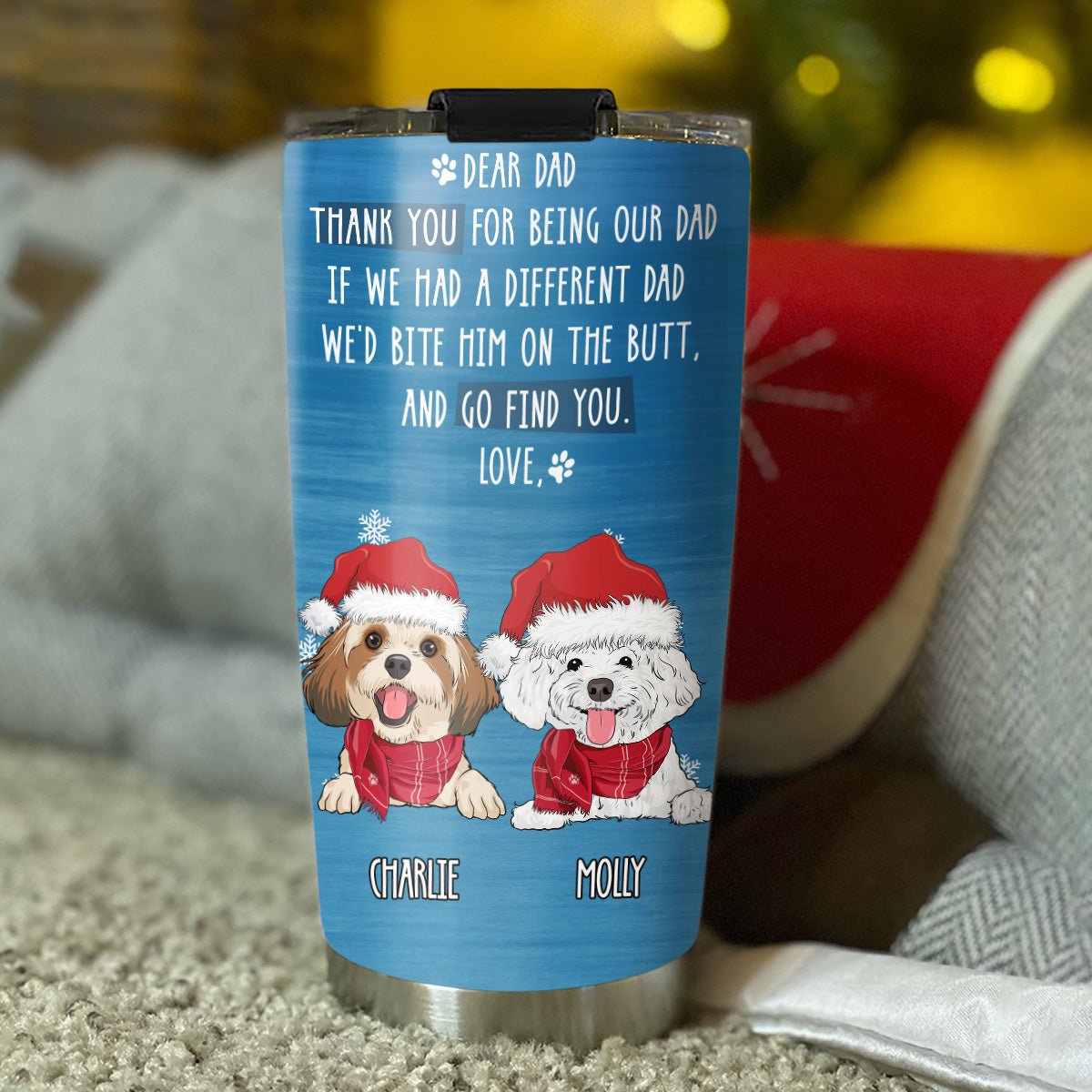 Personalized Go Find Your Dog - Themed Custom Tumbler for Dog - Loving Parents