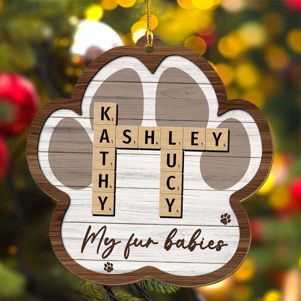 Personalized Custom Pet Christmas Wood Ornament - A Happy Place for Your Furry Friend