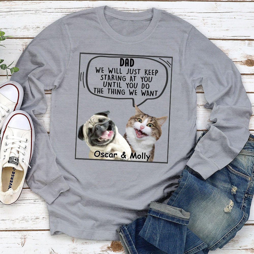 Personalized Custom Long Sleeve T-shirt: Ideal Gift for Pet Lovers