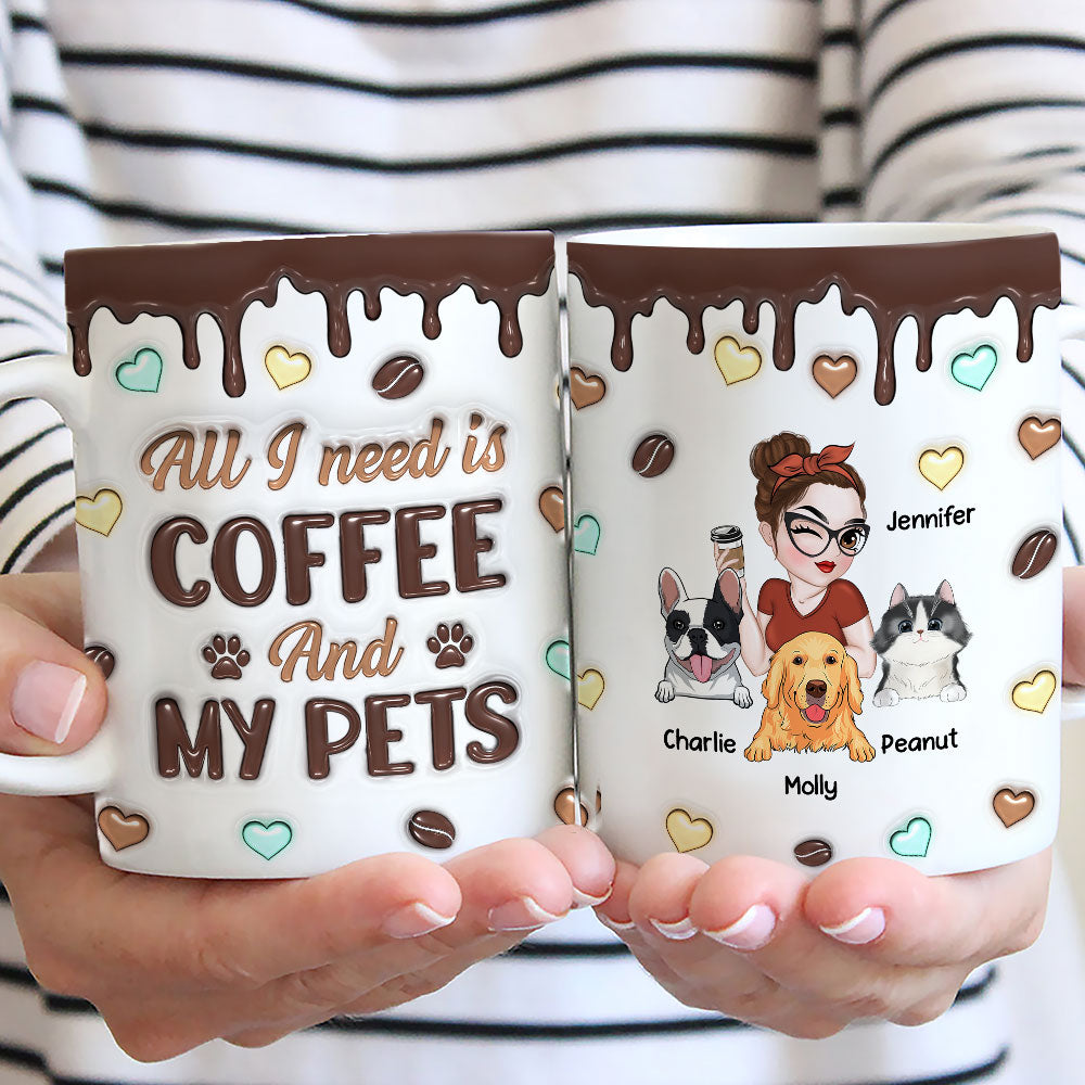 Customizable 3D Inflated Effect Personalized Coffee and Beverage Mug