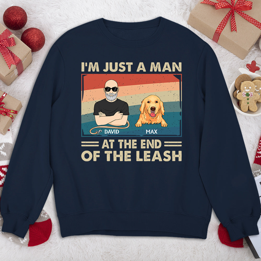 Customizable Dog Dad Leash Personalized Sweatshirt - Ideal Gift for Pet Enthusiasts