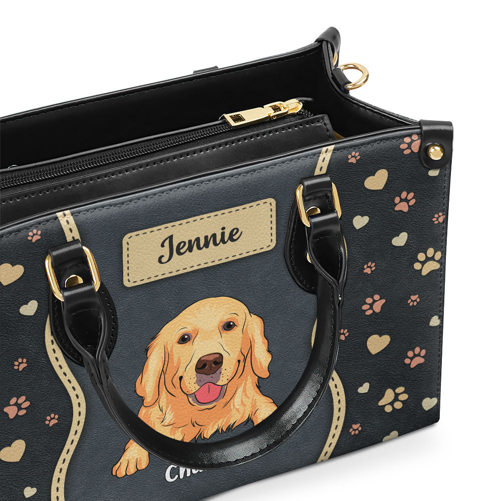 Fur Mom's Loving Personalized Custom Leather Handbag