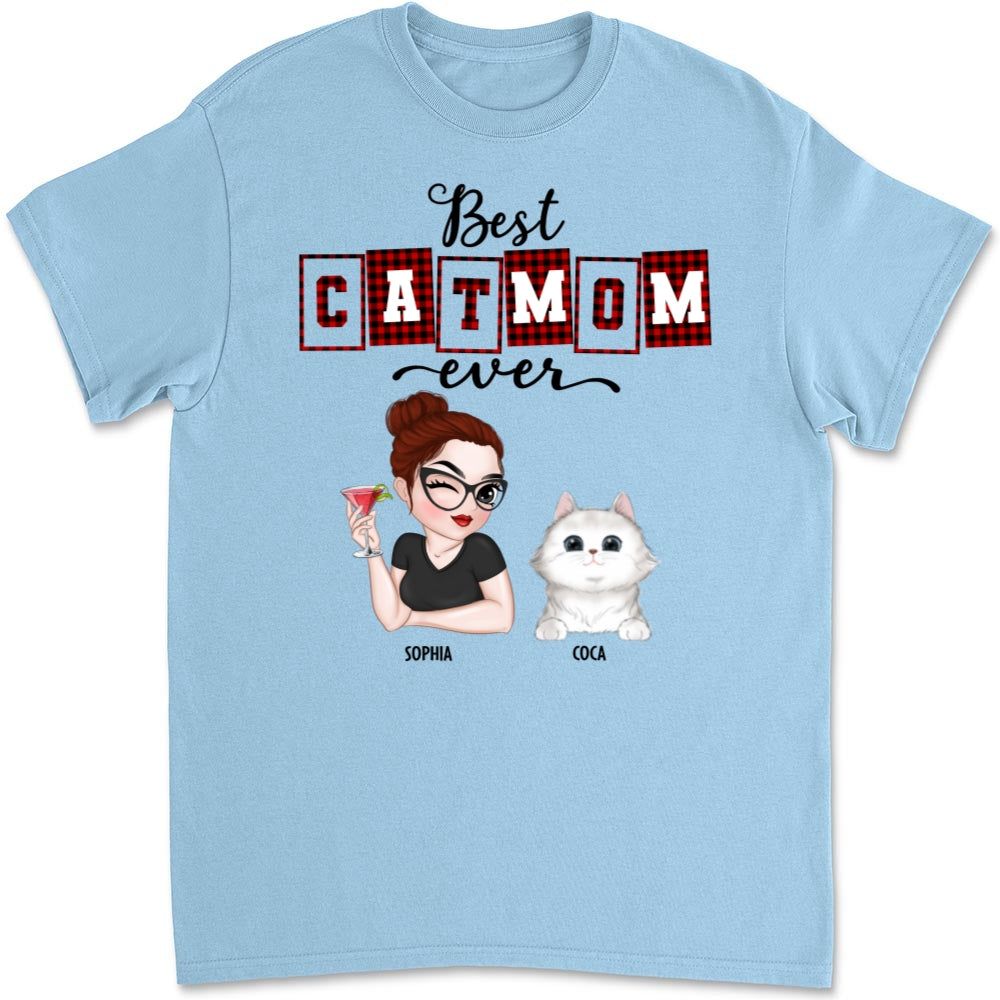 Top-Rated Personalized Unisex Cat Mom of the Year T-shirt
