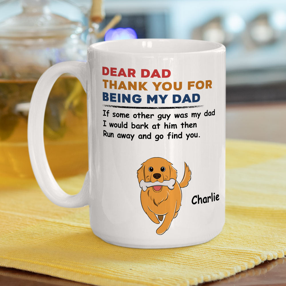 Personalized 'Thank You For Being My Dad' Custom Coffee Mug - Ideal Gift