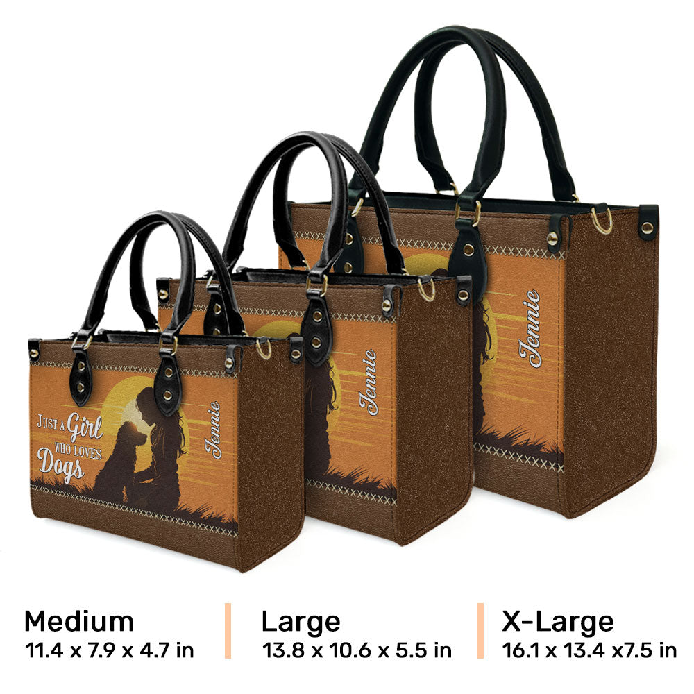 Personalized Custom Leather Bag - A Perfect Gift for Dog - Loving Girls