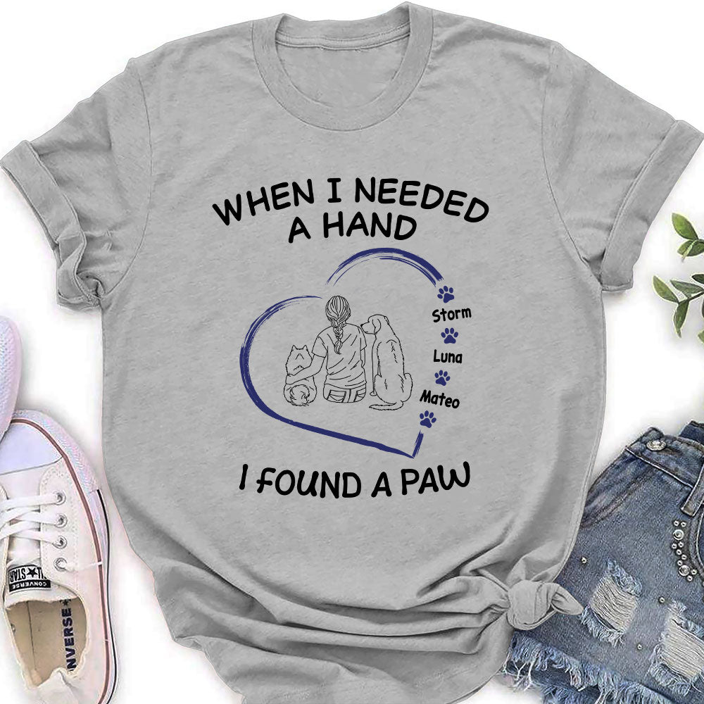 I Found A Paw - Customizable Personalized Women's Pet Lover T-shirt