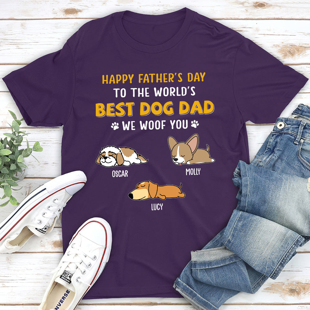 Woof You So Much Dad - Customizable Unisex Personalized T-shirt for Pet Lovers