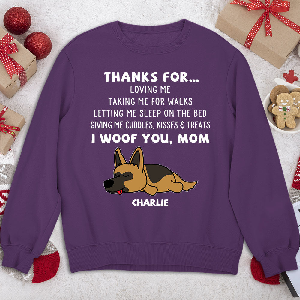 Personalized 'Thanks For Loving Me' Custom Sweatshirt - Ideal Gift for Pet Lovers