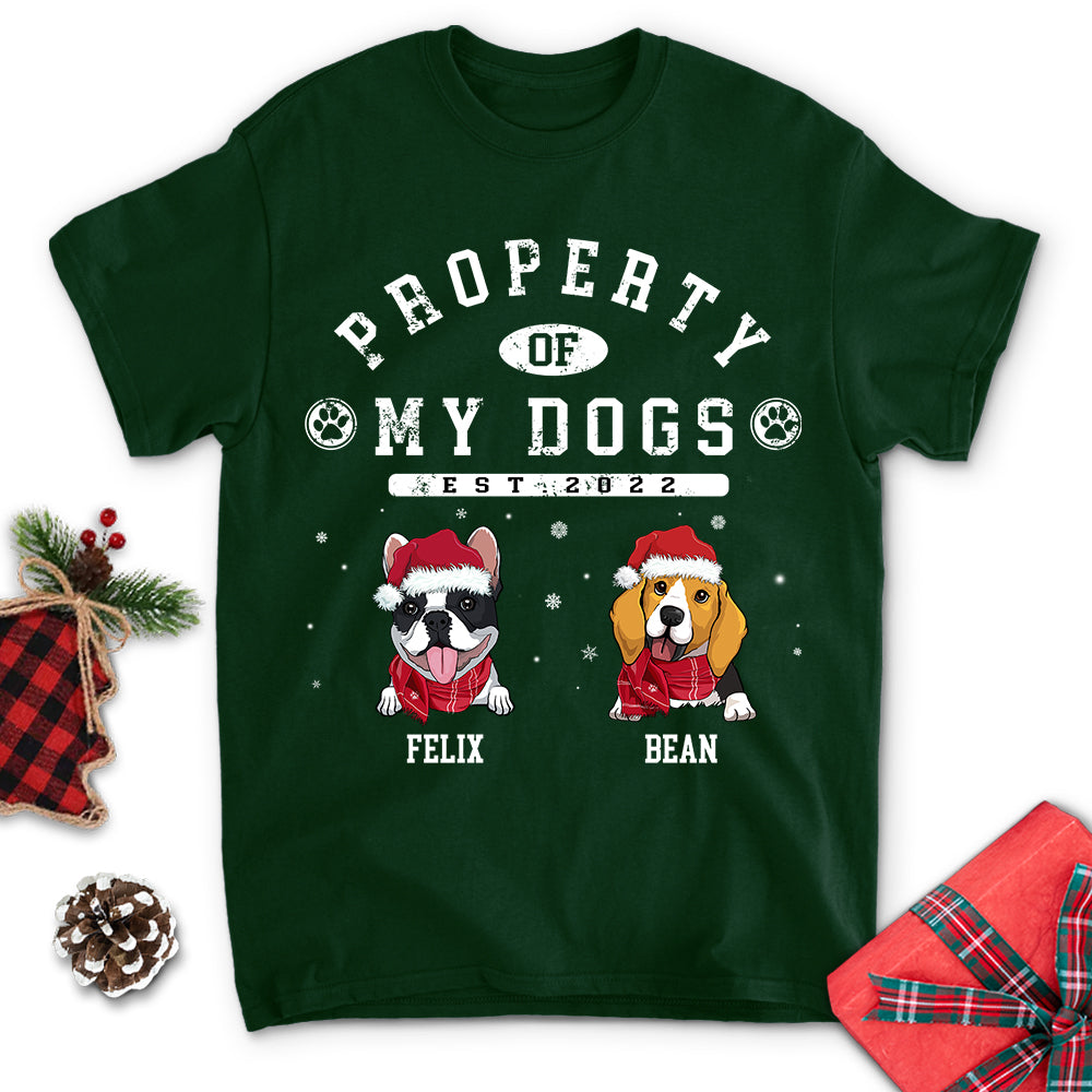 Personalized Christmas Dog Lover Unisex T-shirt - Custom Gift for Pet Enthusiasts