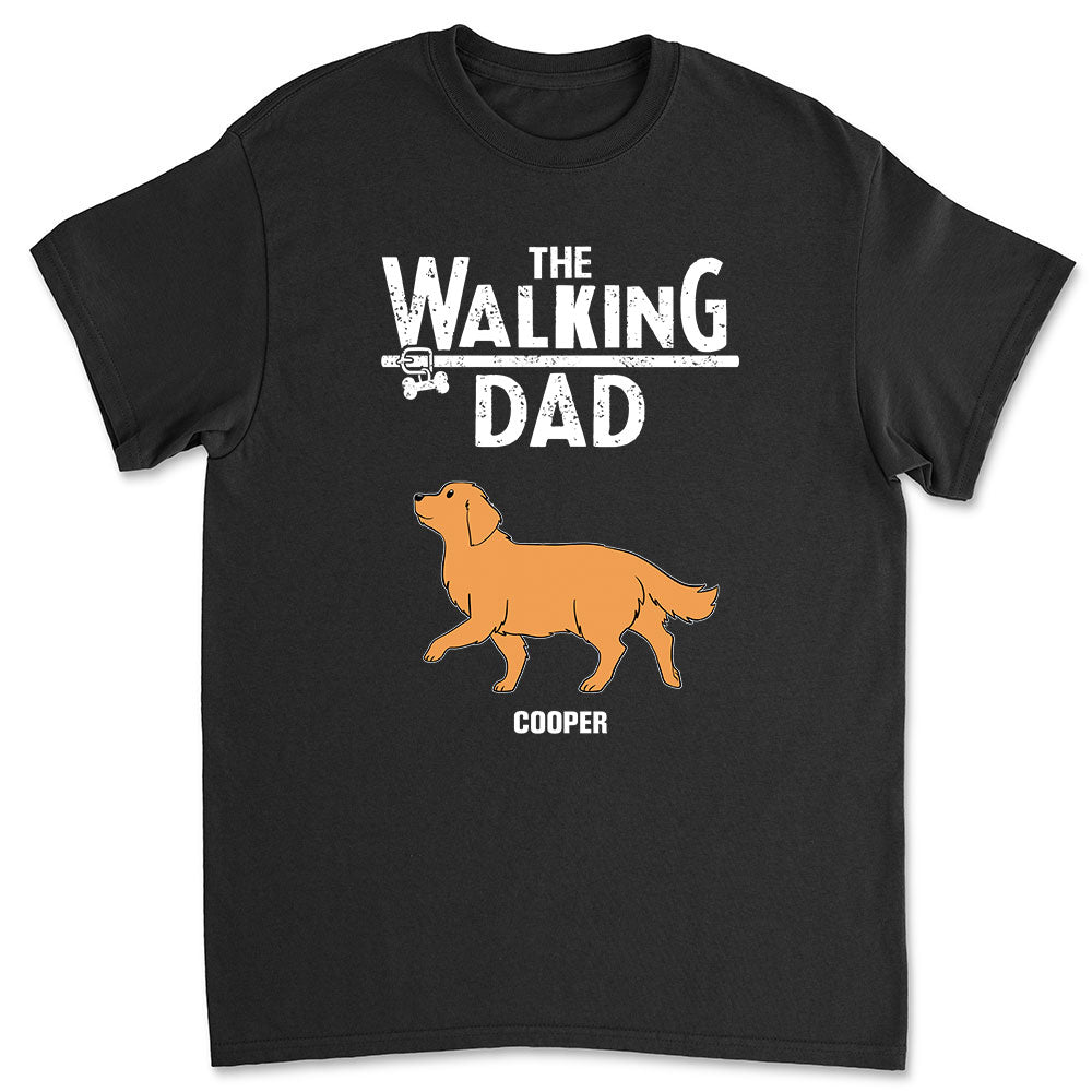Customizable Unisex Personalized T-shirt for Pet Lovers - Walking Dad Mom Design