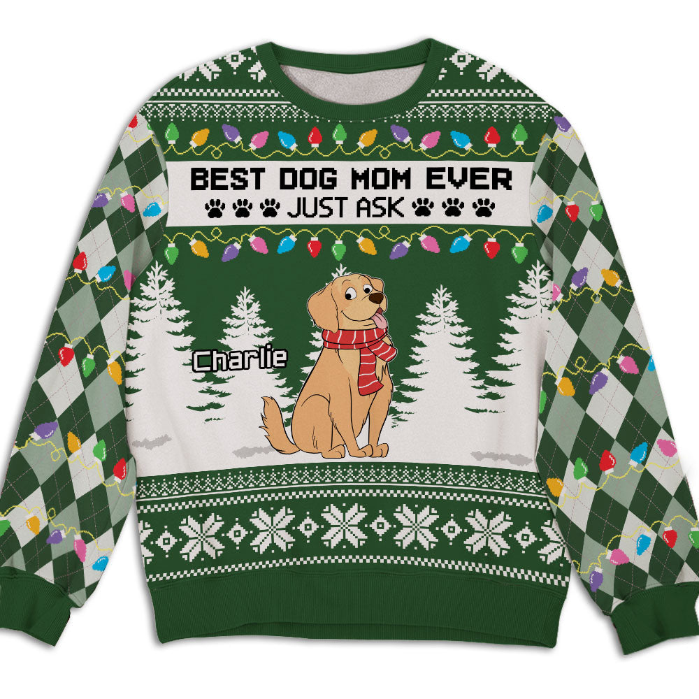 Personalized All-Over-Print Mom and Dad Sweatshirt - Ideal Gift for Pet Lovers