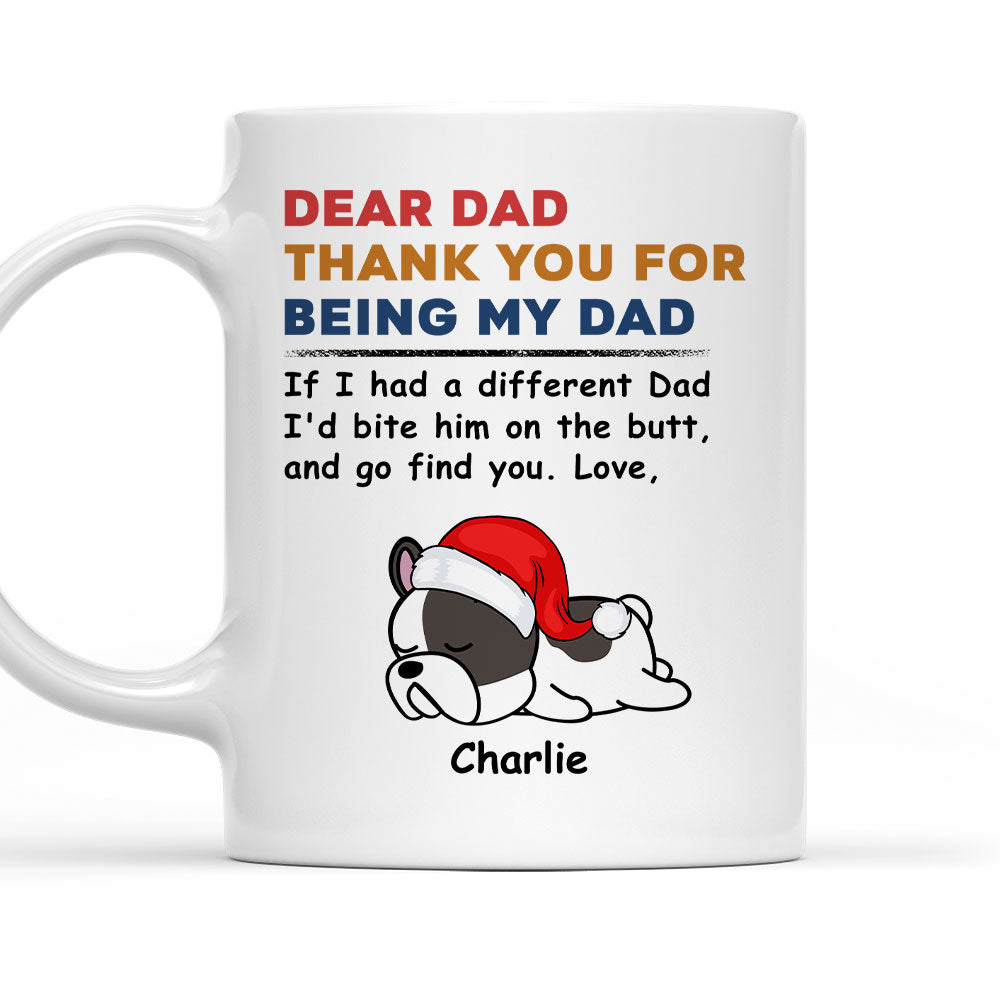 Personalized Bite The Butt Christmas Coffee Mug - Ideal Gift for Pet Lovers