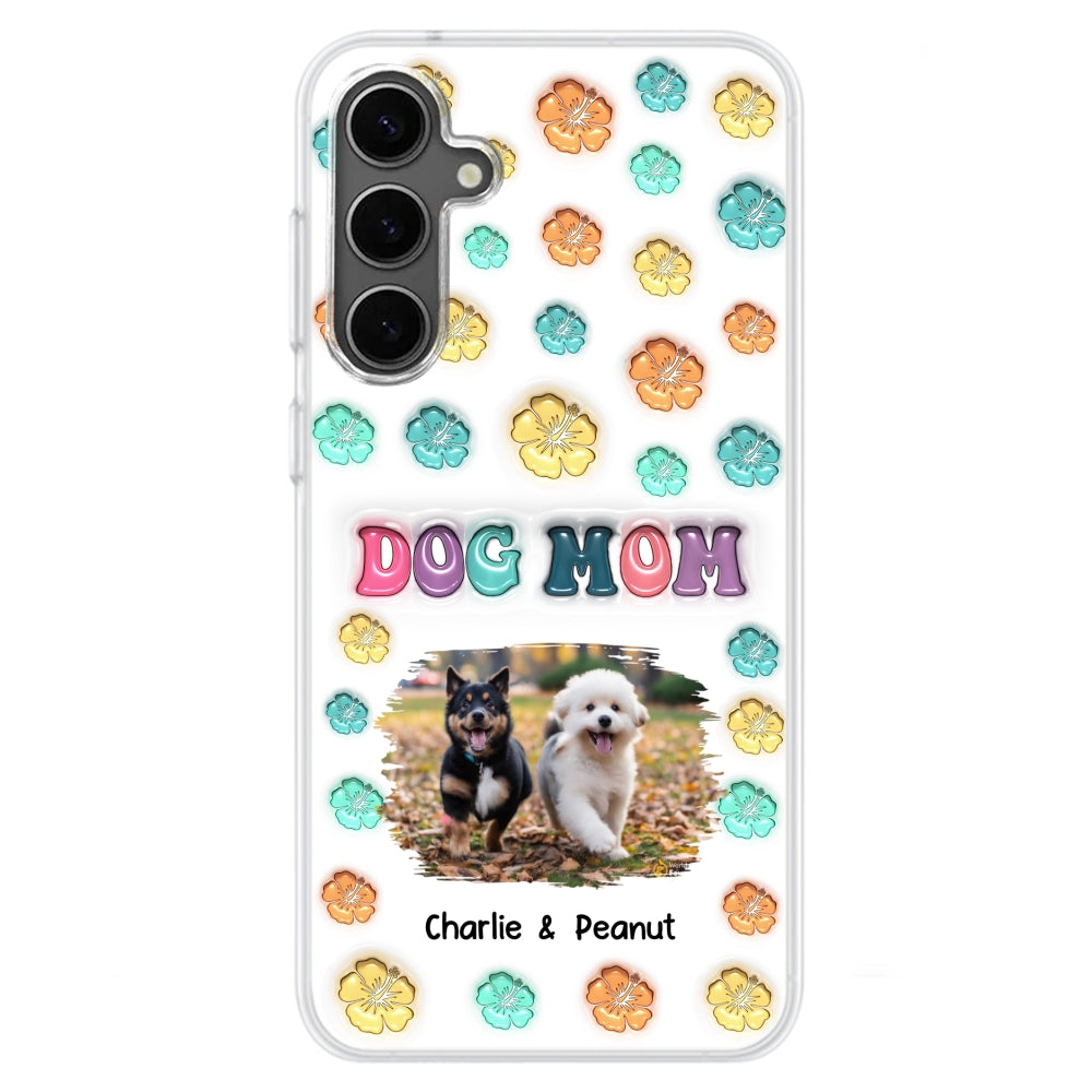 Customizable 3D Inflated Effect Dog Mom Summer Photo Personalized Phone Case
