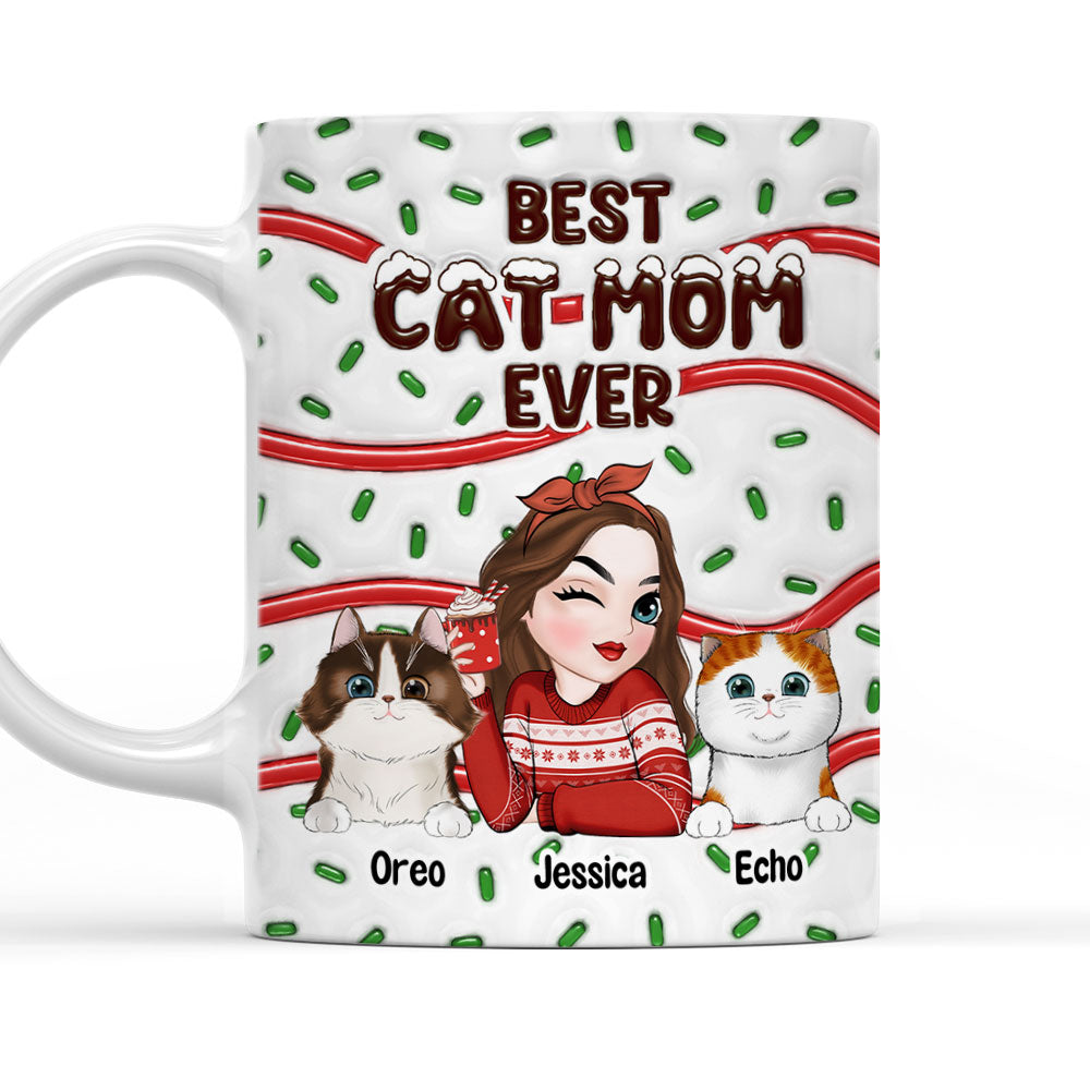 Best Personalized Custom 3D Inflated Effect Mug for Cat Moms
